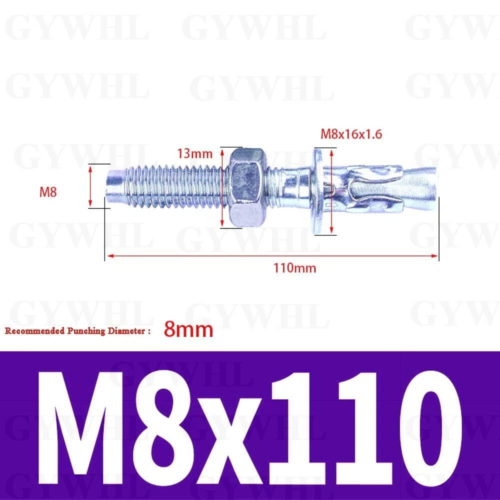 Hex Head Expansion Anchor Bolts — M6 to M20, Stainless Steel A2 & Zinc Plated, Extra Long