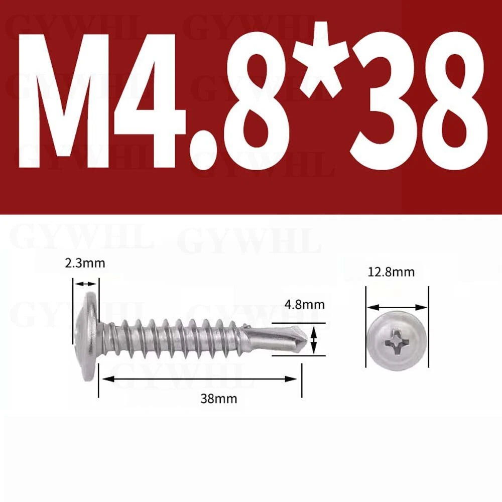 M4.2 M4.8 Self Drilling Wafer Head Screws – Steel & Stainless for Sheet Metal