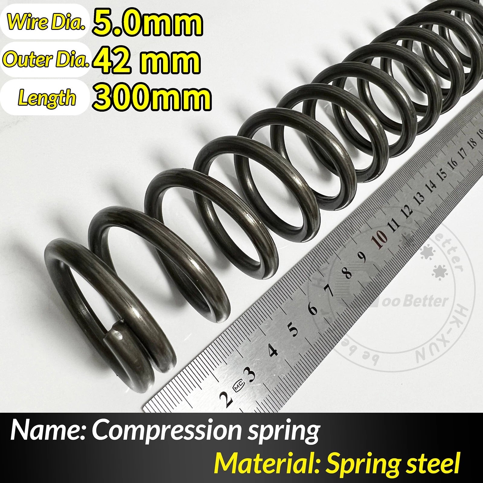 Compression Spring Pressure Springs, Wire Dia 4-5mm, OD 20-80mm, Length 300mm