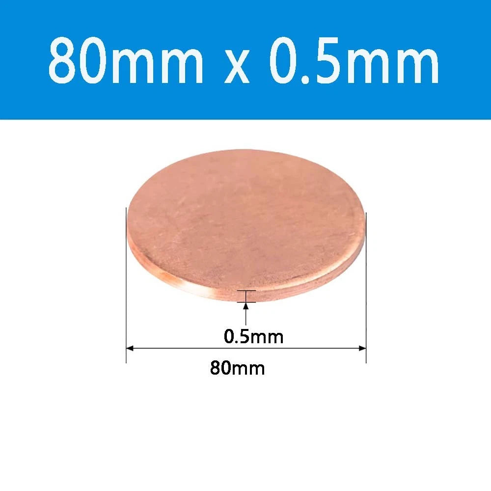 T2 Solid Pure Round Copper Sheet Flat Round Copper Disc Blank Round Metal Sheet