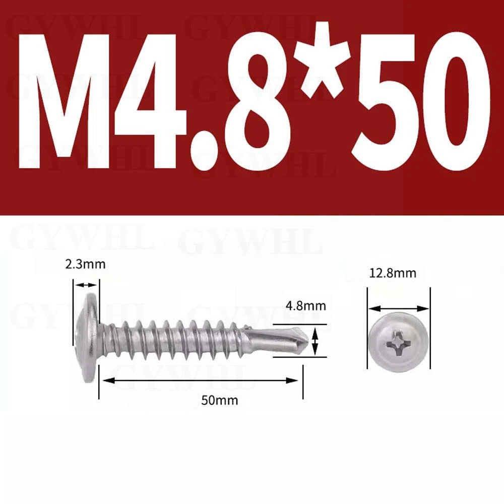 M4.2 M4.8 Self Drilling Wafer Head Screws – Steel & Stainless for Sheet Metal