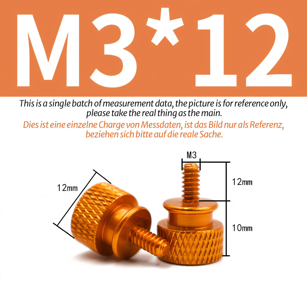 M3 Knurled Thumb Screws – Colorful Aluminum Alloy Hand-Tighten Grip Bolts
