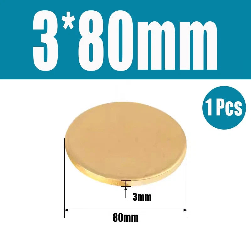 Thick 0.5mm-6mm Solid Brass Discs Blanks Discs Ø 20mm-300mm Metal Round Sheets
