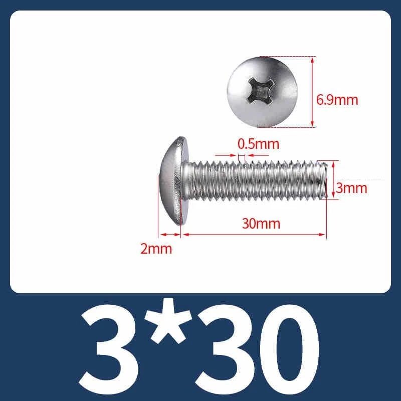 M2–M8 Stainless Steel Phillips Truss Head Machine Screws | 201 / 304 / 316 - HomeDIYer