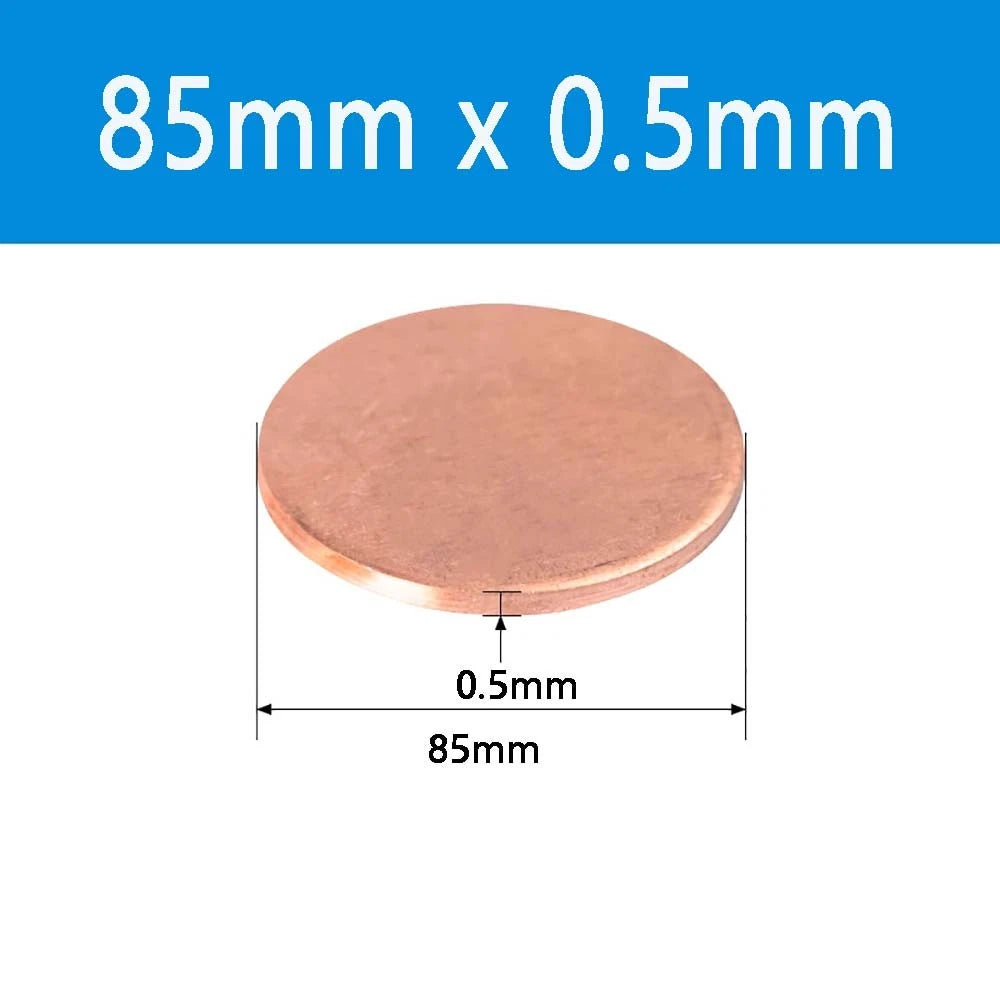 T2 Solid Pure Round Copper Sheet Flat Round Copper Disc Blank Round Metal Sheet