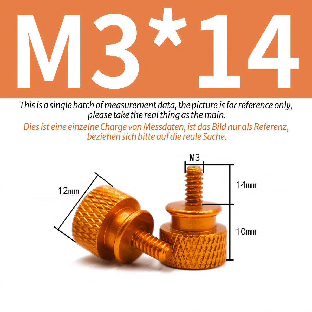 M3 Knurled Thumb Screws – Colorful Aluminum Alloy Hand-Tighten Grip Bolts