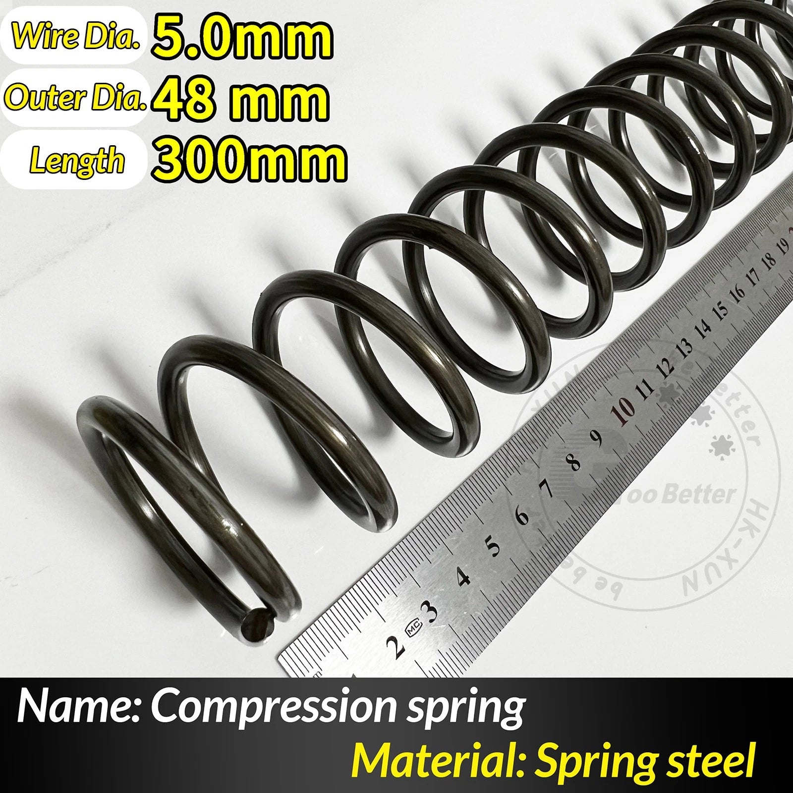 Compression Spring Pressure Springs, Wire Dia 4-5mm, OD 20-80mm, Length 300mm