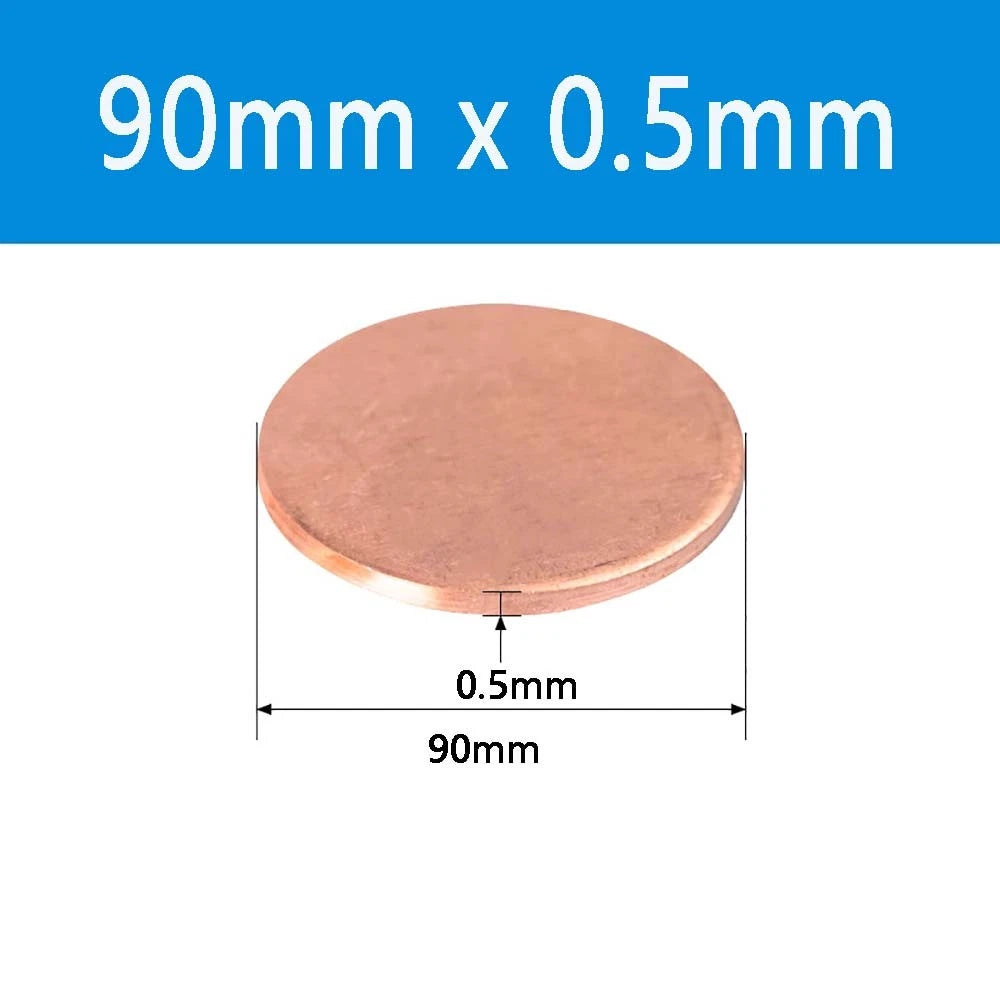 T2 Solid Pure Round Copper Sheet Flat Round Copper Disc Blank Round Metal Sheet