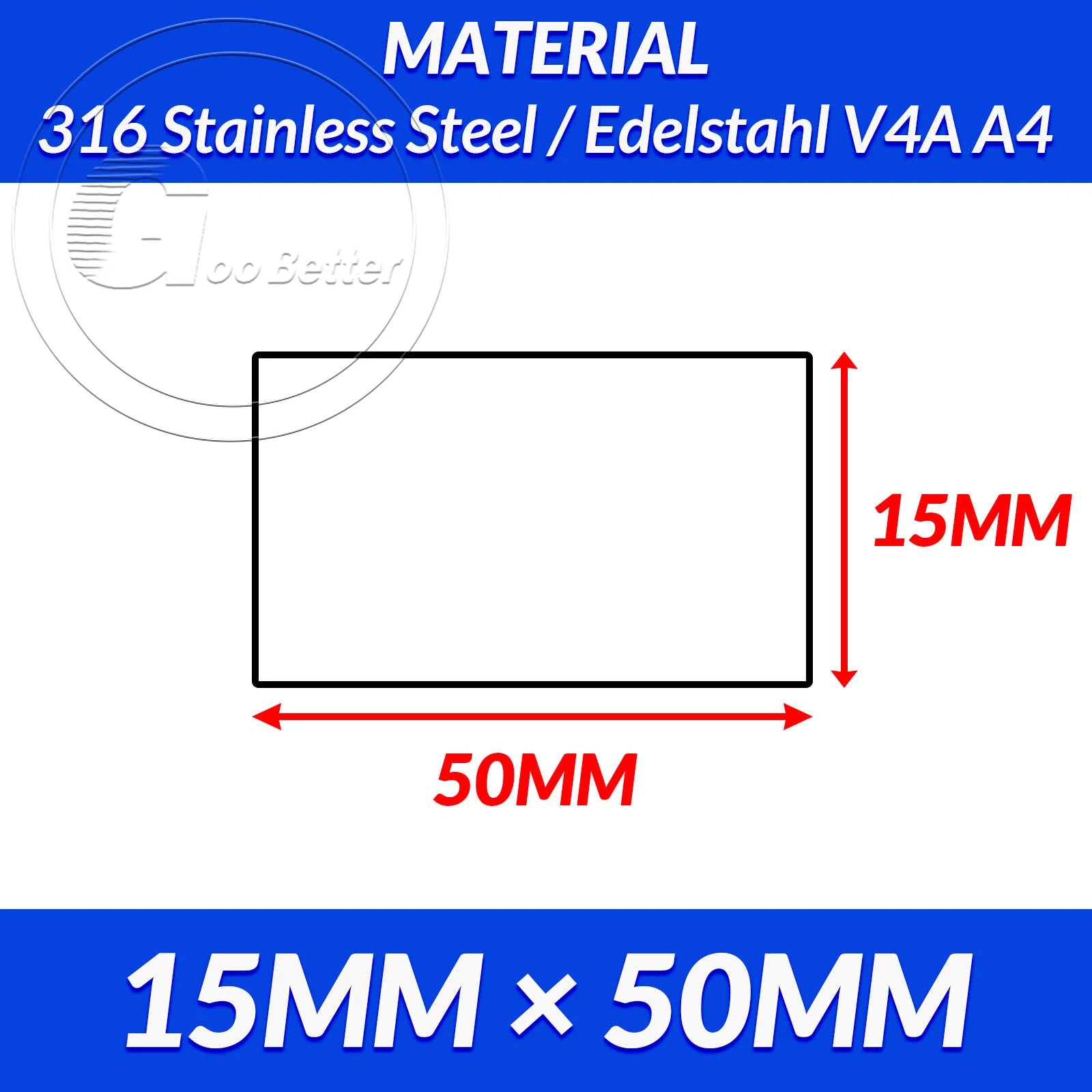 316 A4 Stainless Steel Flat Bar Metal Plate Strip Width 10MM-80MM Length 200MM