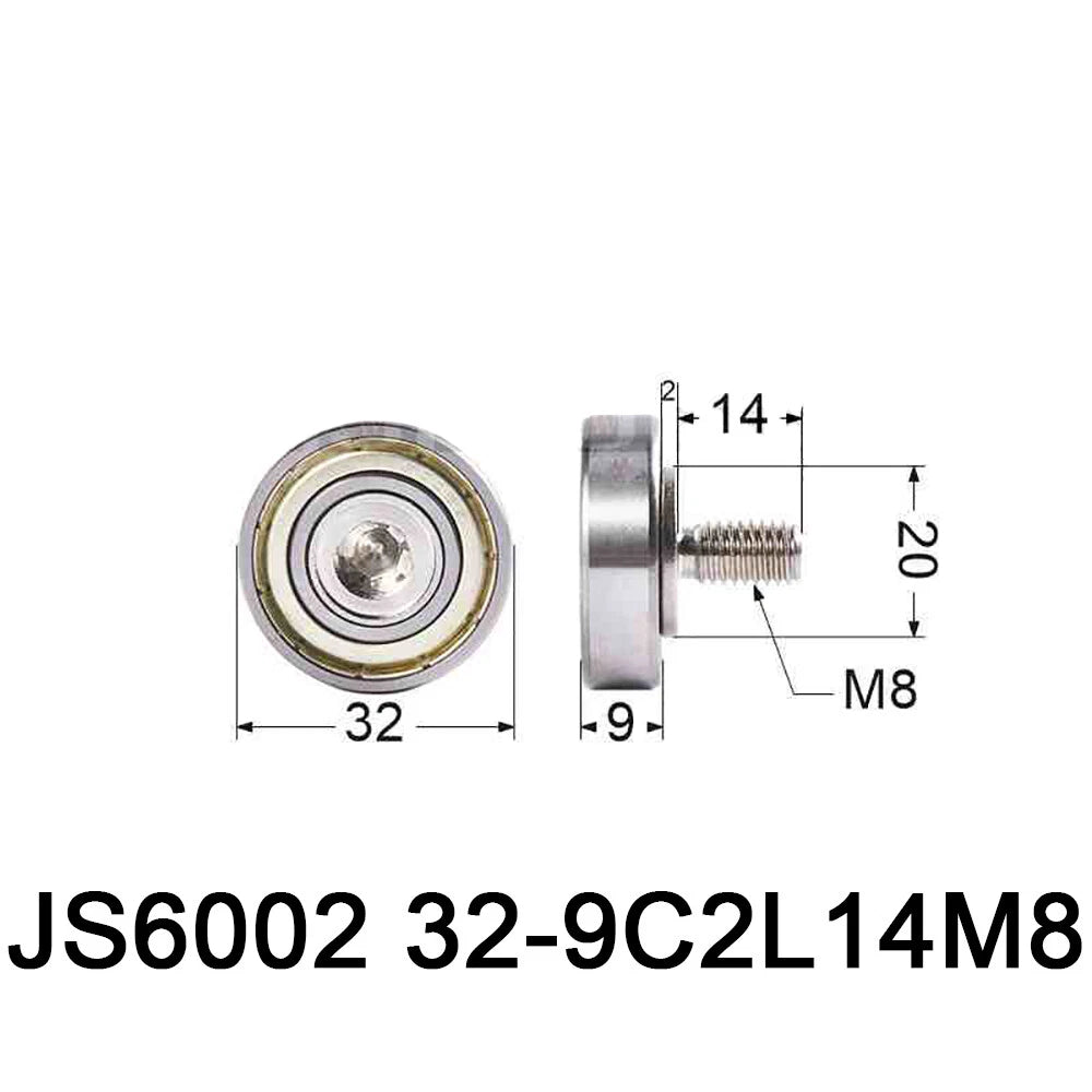 NTBG 7-52mm Metal Ball Bearing Pulley Flat Roller Guiding Wheel M3-M10 Threaded
