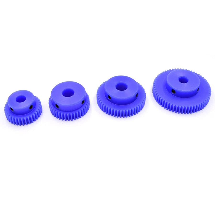 1 Mod Blue Nylon Spur Gear 15T-120T Bore 4-16mm Pinion Gear With Step Motor Gear
