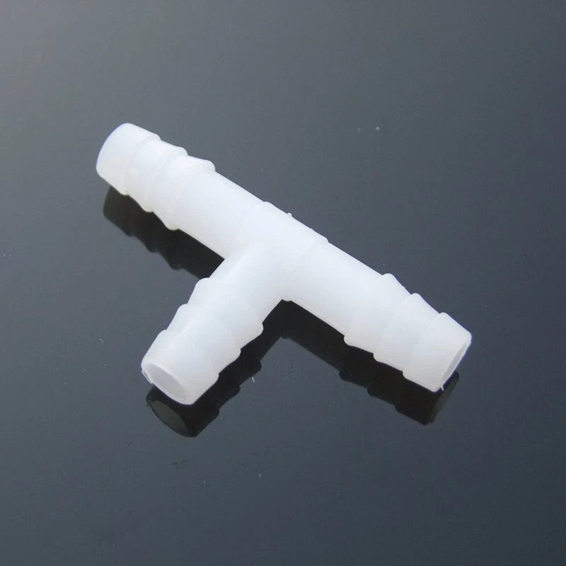 T Piece 3 Way Plastic Barbed Connector Pipe Hose Tube Fitting Equal Tee Joint
