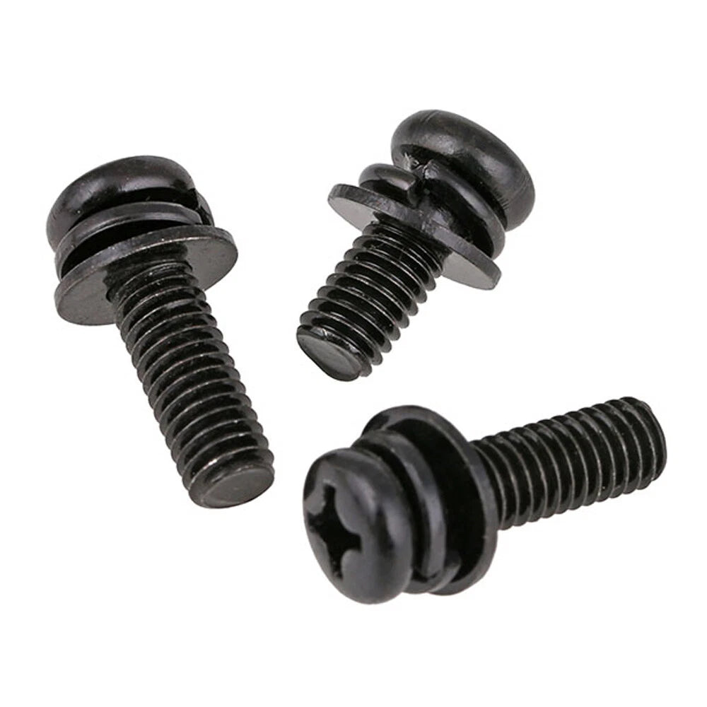 Phillips Pan Head Machine SEM Screws with Spring & Flat Washer | M2.5–M6 Carbon Steel