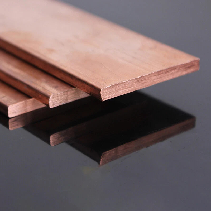 3/4/5/6mm Pure Copper Strip Flat Bar T2 Cu Metal Copper Sheet Plate 100mm Length