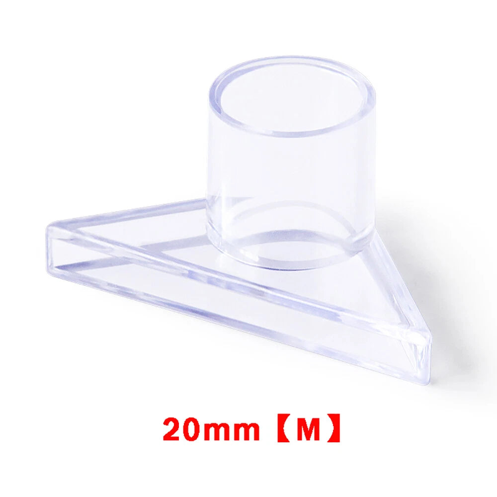 Clear PVC Triangle Aquarium Tank Water Outlet Duckbill Nozzle Pipe End Fittings
