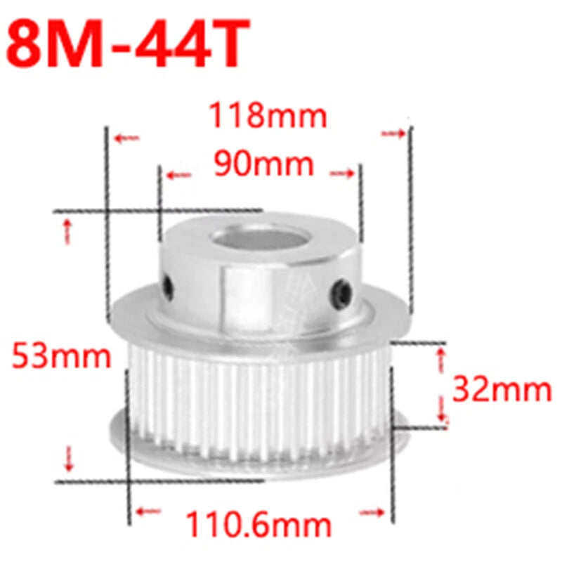 8M 28T-60T Timing Belt Pulley Synchronous Wheel Select Bore For 30mm Width Belt