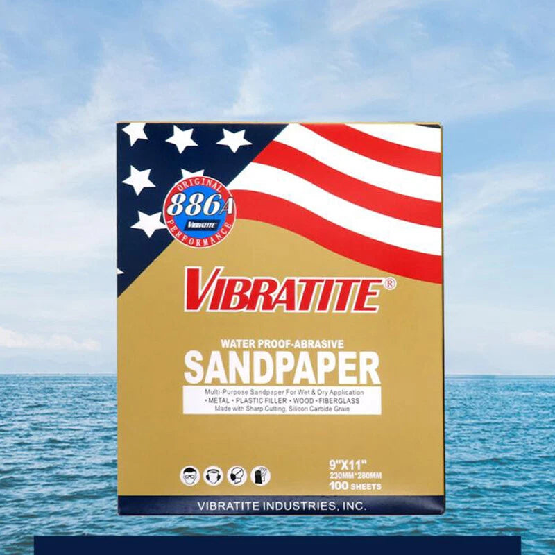 230x280mm Waterproof Sandpaper Sheets P60–P2500 | Silicon Carbide Wet Dry Sanding for Metal Wood Auto