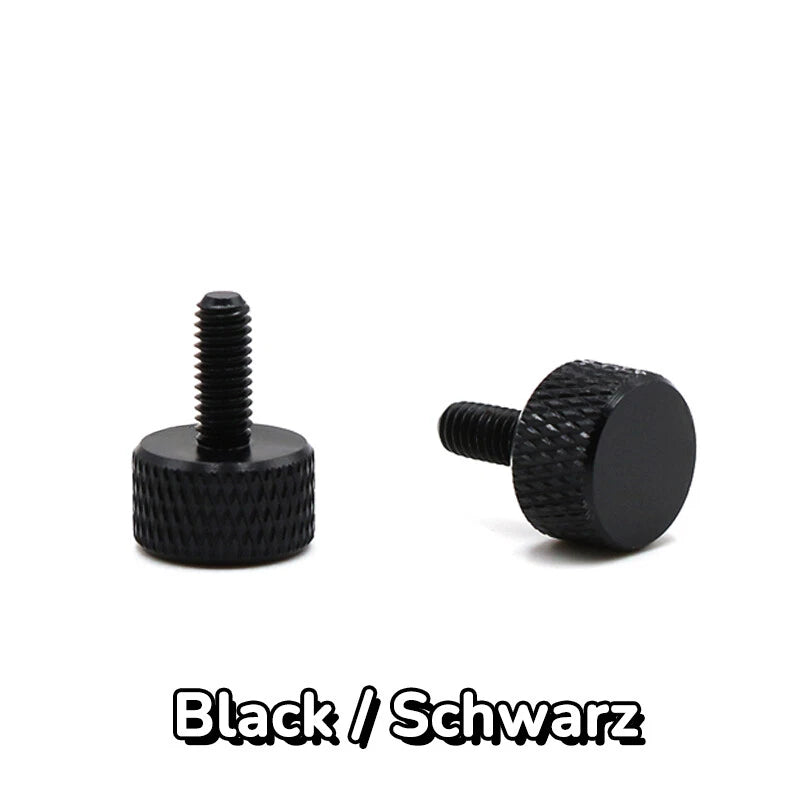 M6 6mm Knurled Thumb Screws Aluminium Hand Grip Knob Bolts 10mm to 20mm Long