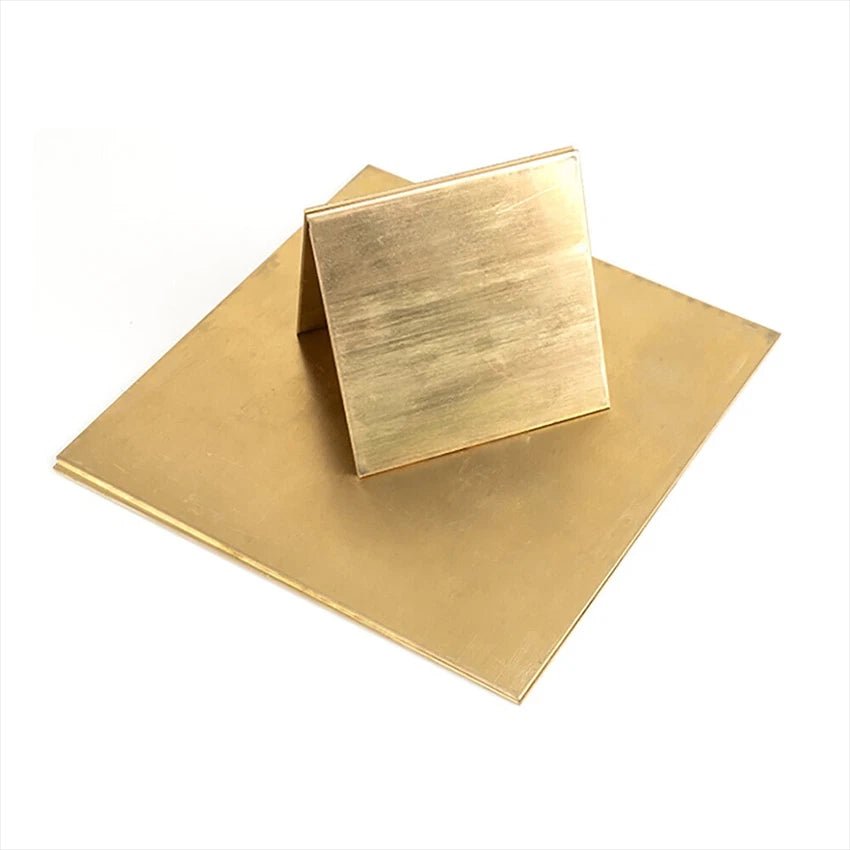 Solid H62 Brass Sheet Metal Plates DIY Crafts Multiple Sizes 0.3mm-6mm Thickness - HomeDIYer