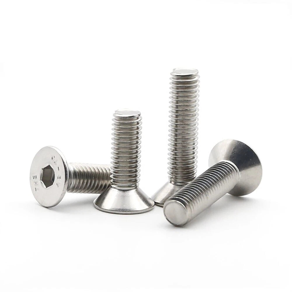 UNC A2/304 Stainless Steel Countersunk Socket Cap Machine Screws - Allen Drive Bolts