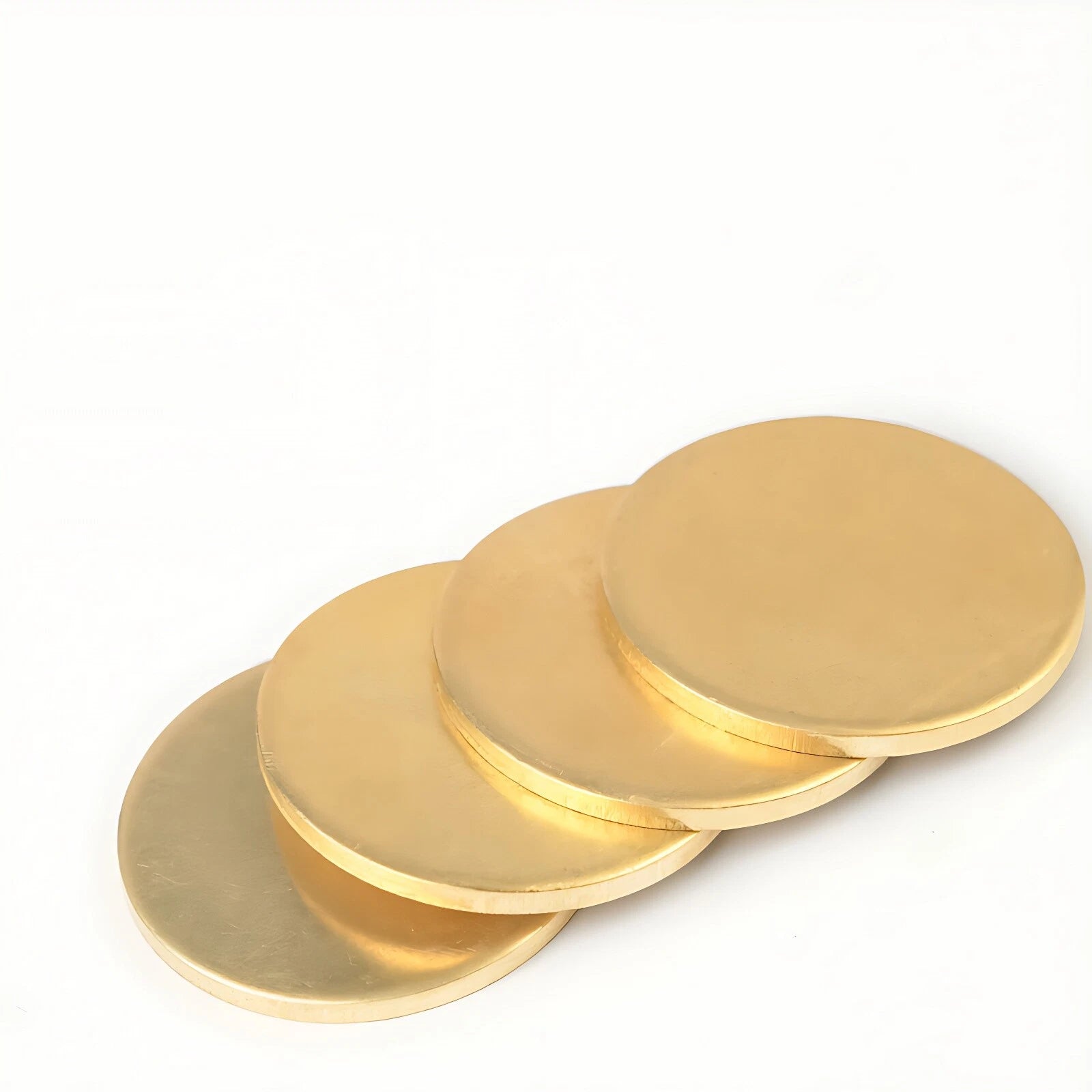 H62 Solids Brass Discs Blanks Metal Round Sheets OD 50-200mm Thick 0.8mm 1mm- 3m
