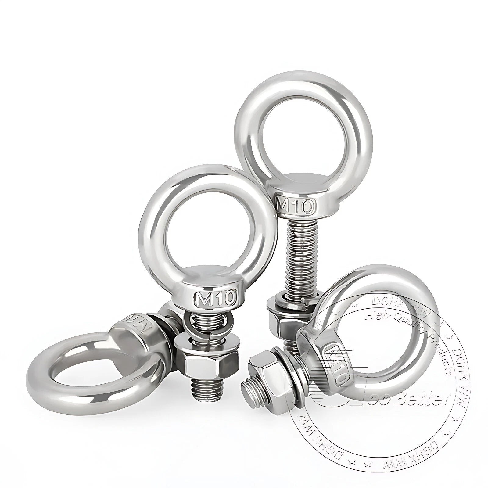 LIFTING EYE BOLTS NUTS & WASHERS A2 STAINLESS STEEL M3 M4 M5 M6 M8 M10 M12 - M30