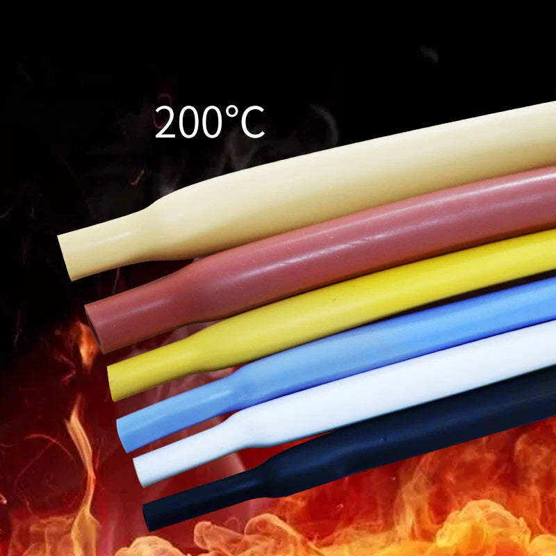 Silicone Heat Shrink Tubing – Flexible Electrical Sleeving, Ø 0.8–40mm, 6 Colors