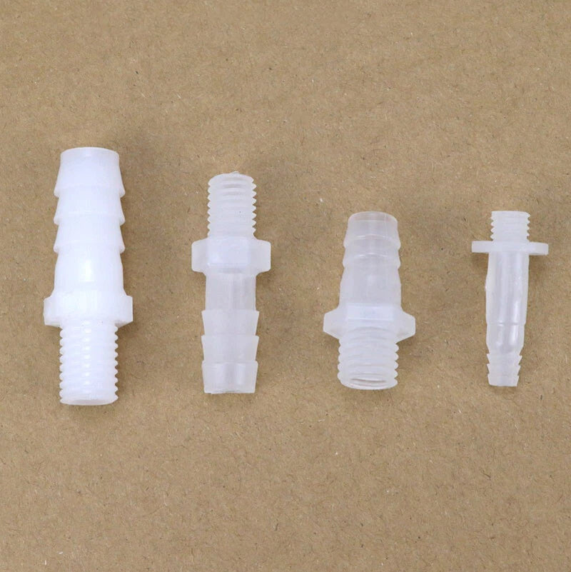 External Thread Straight Hose Connector — Plastic Tube Fitting M6 to M14 (4mm–14mm)