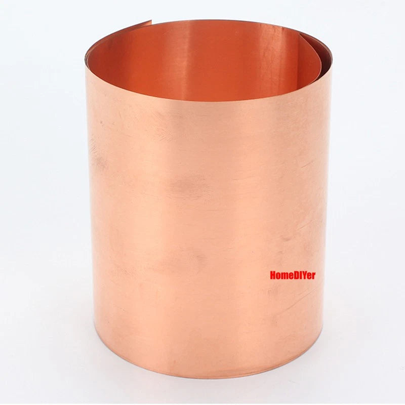 T2 Copper Sheet Strips Flexible Pure Copper Coil Thick 0.01-1mm Widths 5mm-120mm