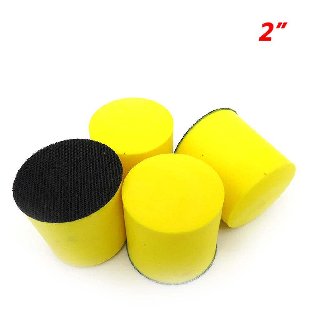 1" 1.2" 2" 3" 4" 5" Round Hand Sanding Blocks — PU Foam Hook & Loop Backing Pads for Sandpaper and Polishing