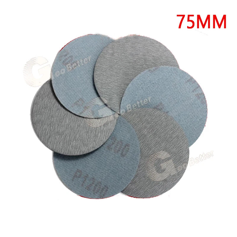 1" - 5" Dry Sanding Discs Polishing Round Flocking Sandpaper 60 - 1200 Grit