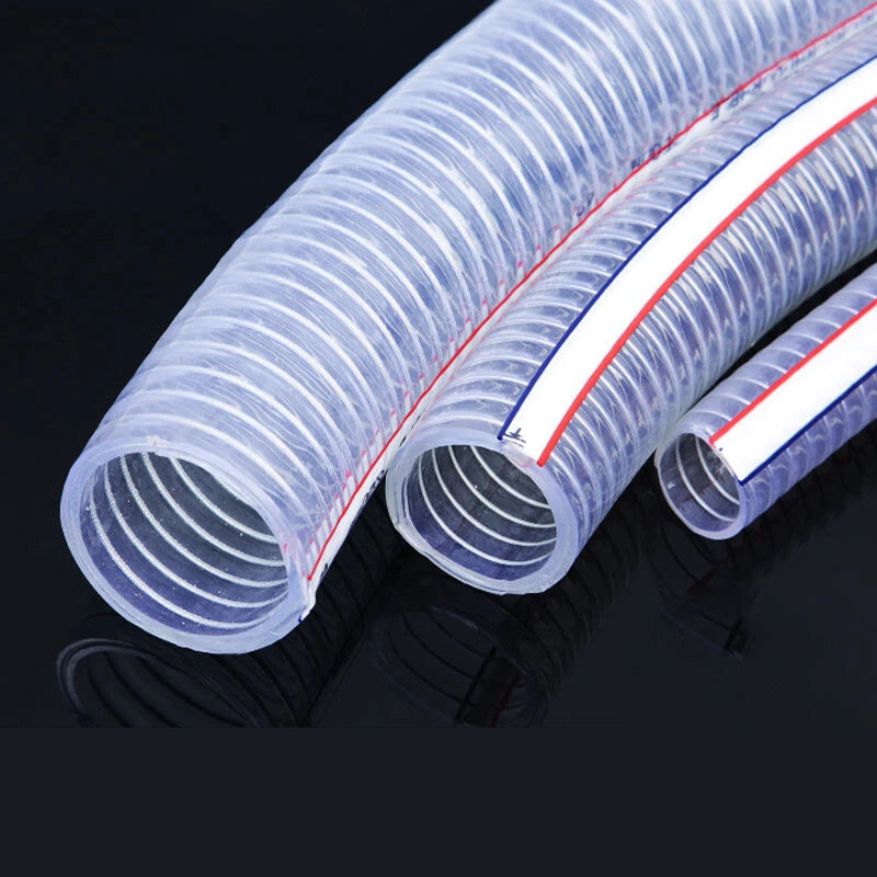 PVC Transparent Steel Wire Reinforced Pipe — ID 10–150mm / OD 15–165mm