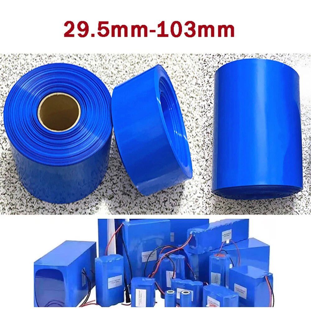 Blue PVC Heat Shrink Tubing for 18650 Battery Packs — Single to 4 - Cell - HomeDIYer