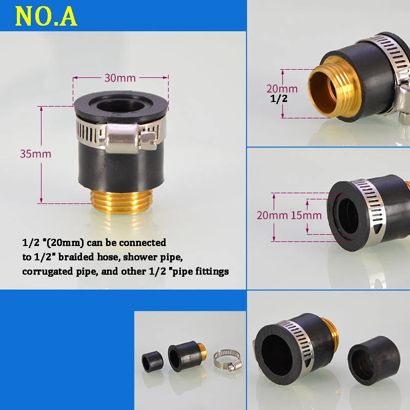 Universal Tap Connector To Garden Hose Pipe Mixer Kitchen Bath Hose Connector