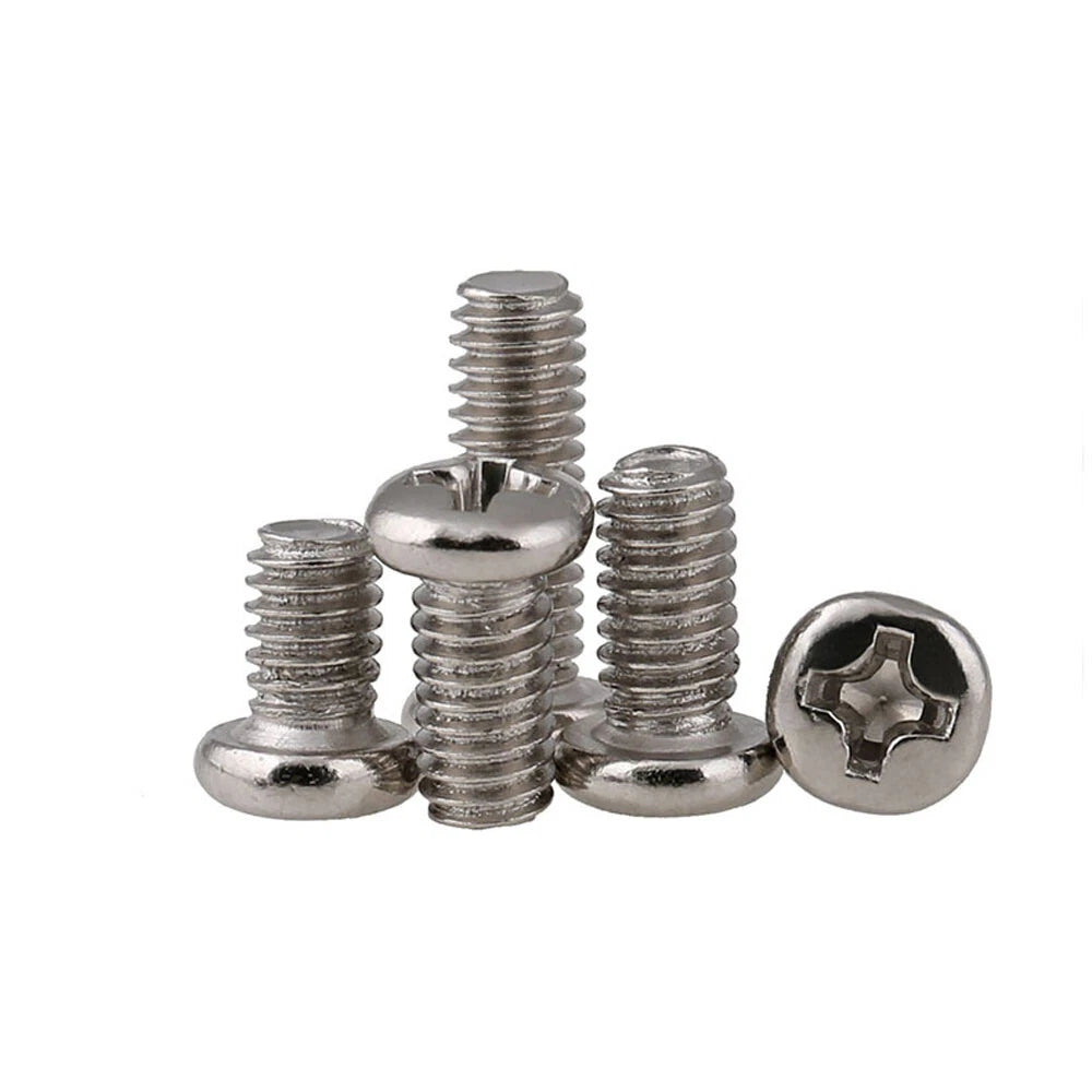 Pan Head Phillips Machine Screws | M1.4 to M5 | Nickel Plated | Multiple Lengths
