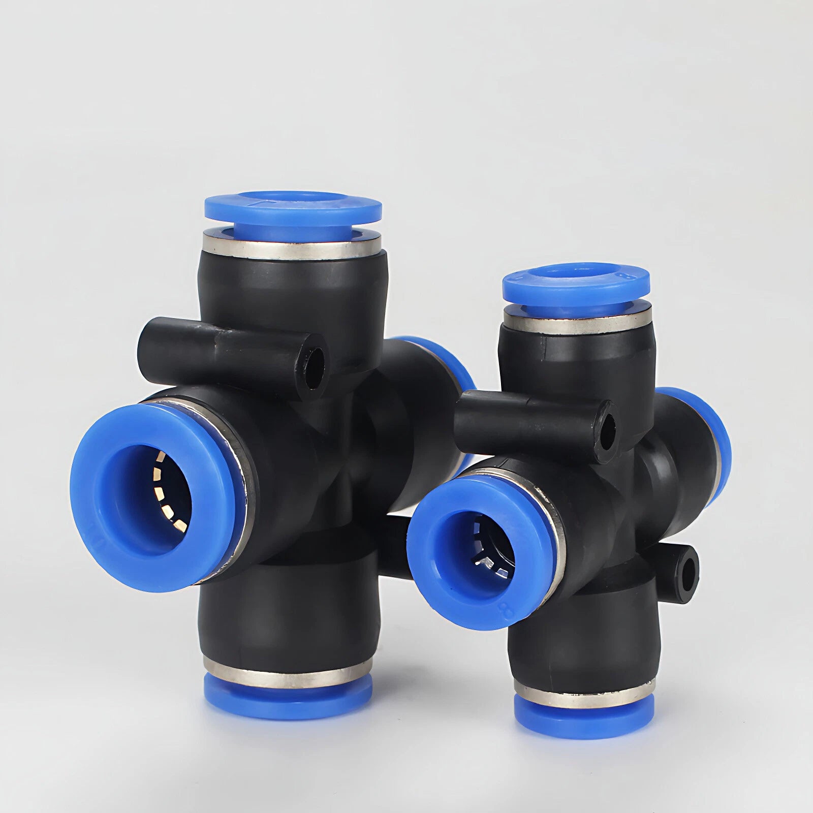 Nylon Pneumatic 4-Way Junction Push-Fit Connector | PZA Air Line Fitting