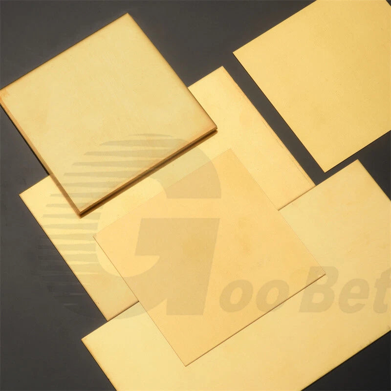 1.5mm Thickness Solid Flat Brass Plate Sheet Panel Cutting Size 350mm x 350mm