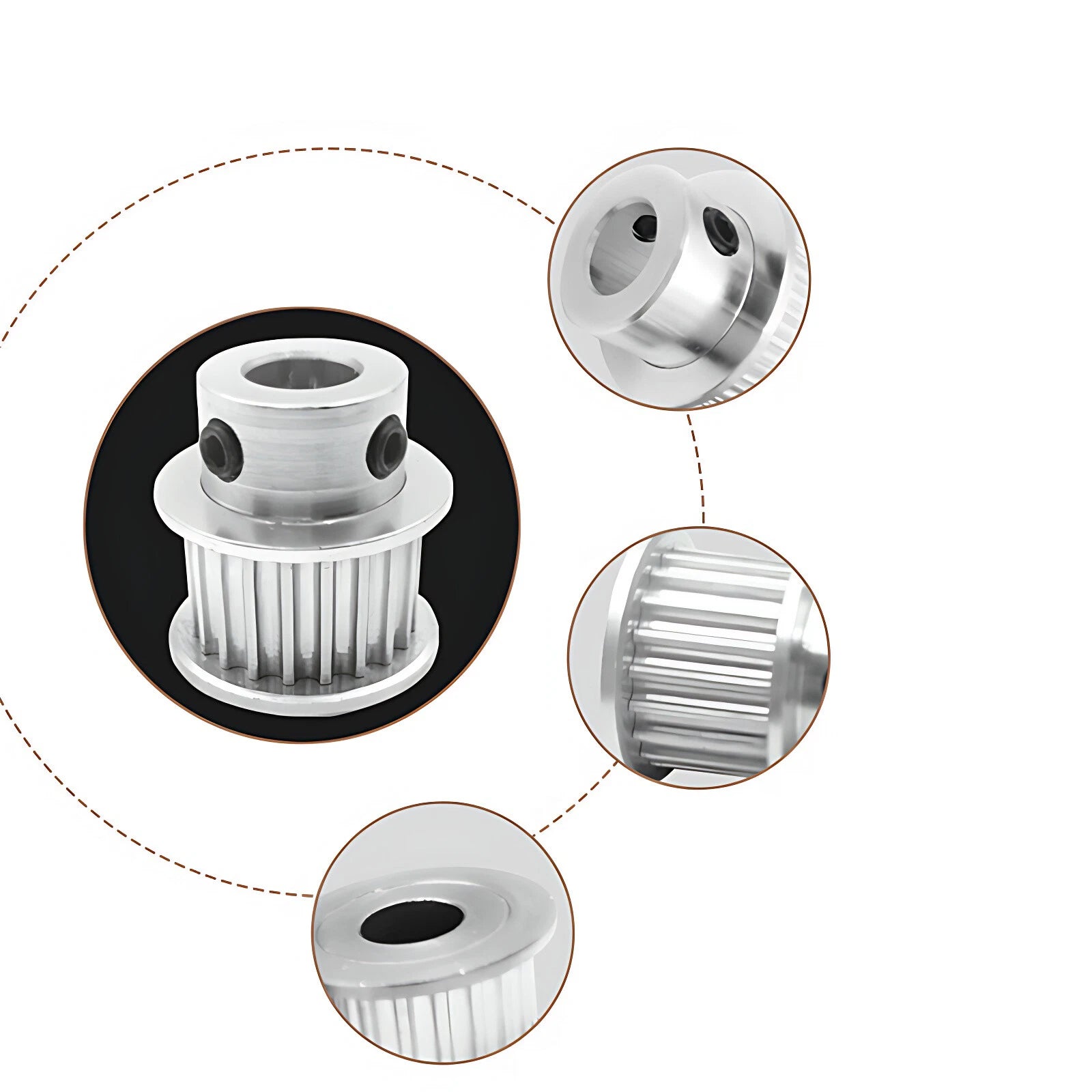 GT2 2GT 70T-120T Timing Belt Pulleys 5mm-25mm Bore with Steps for CNC 3D Printer