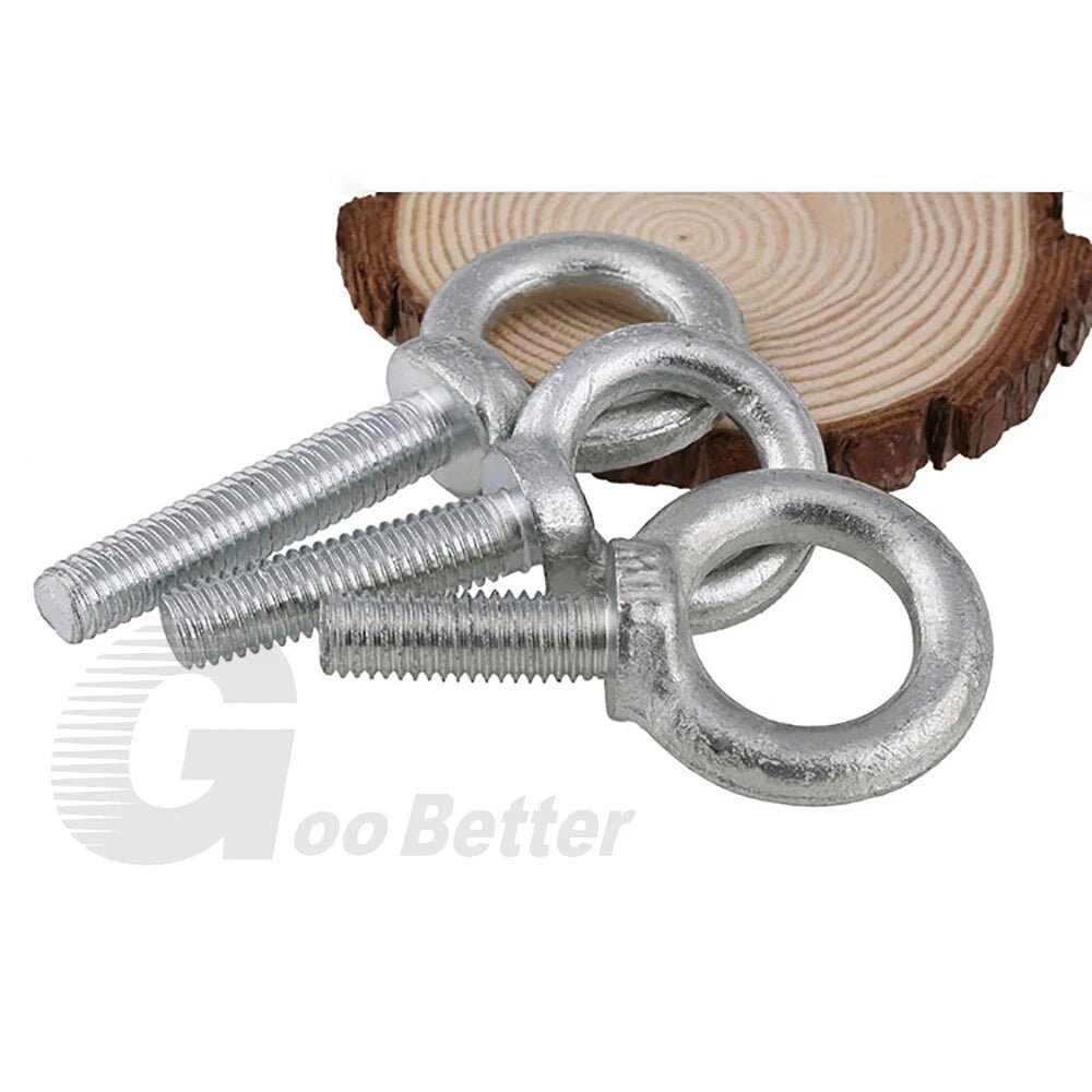 M8 Lifting Eye Bolts Zinc - Plated Steel with Longshank Nuts — Marine & Rigging Grade - HomeDIYer