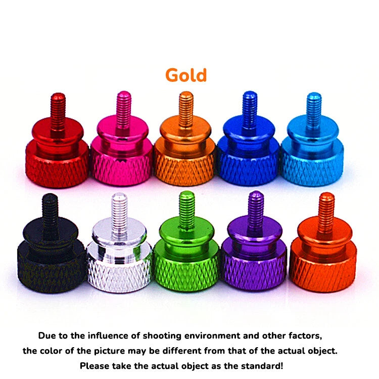 M6 Knurled Thumb Screws Aluminium Hand Grip Knob Bolts High Type - DIN 464