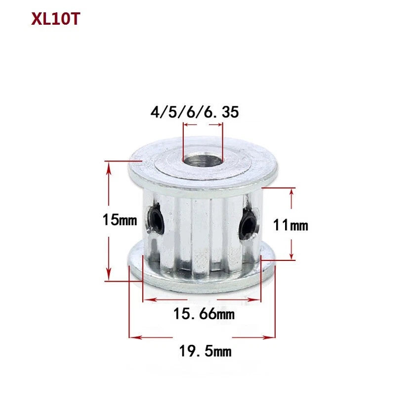 XL 10T-40T Timing Pulley Pitch 5.08mm Without Step Synchronous Wheel Width 11mm