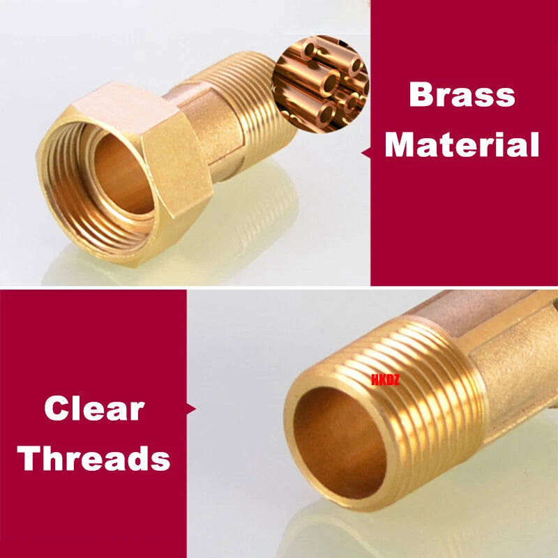 BSP Brass Pipe Fittings — Male to Female Thread Adapter for Water Meter & Pump