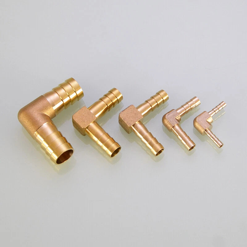 Copper 90° Elbow Hose Barb Connector — Φ4mm to Φ19mm | Gas, Fuel & Fluid Fittings