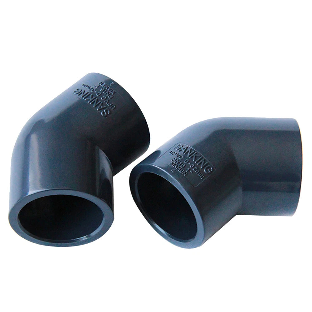 Black PVC Pipe 45° Elbow Plumbing Fittings Connector Coupling Water 20-110mm