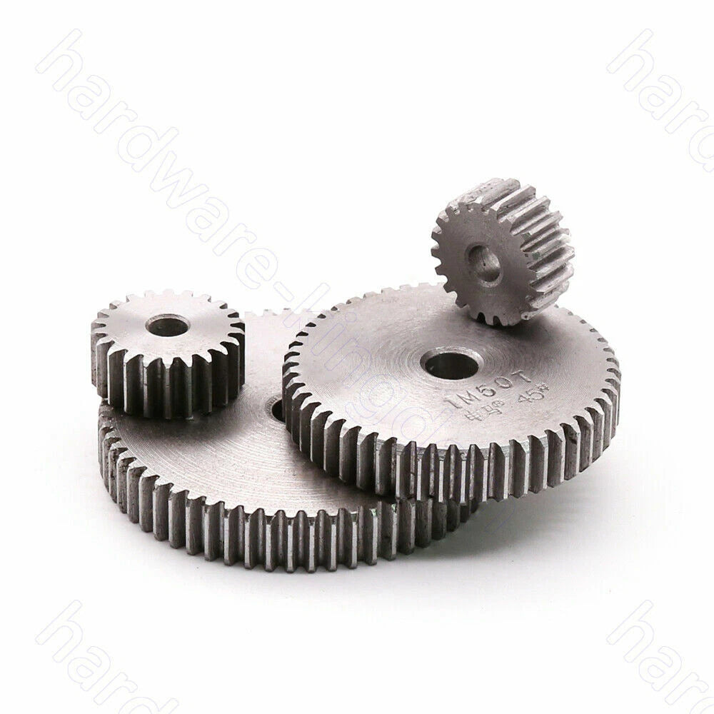 1/1.5 Mod 12T-150T Spur Gear 45# Steel Pinion Gear Thickness 1M-10mm 1.5M-15mm