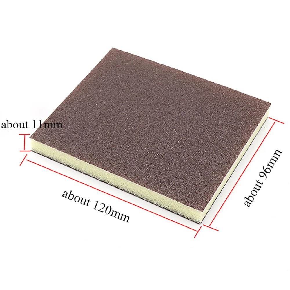 Flexible Double‑Sided Sanding Sponge Pads — P80 to P280 Grit Wet & Dry Foam Block for Contoured Surfaces