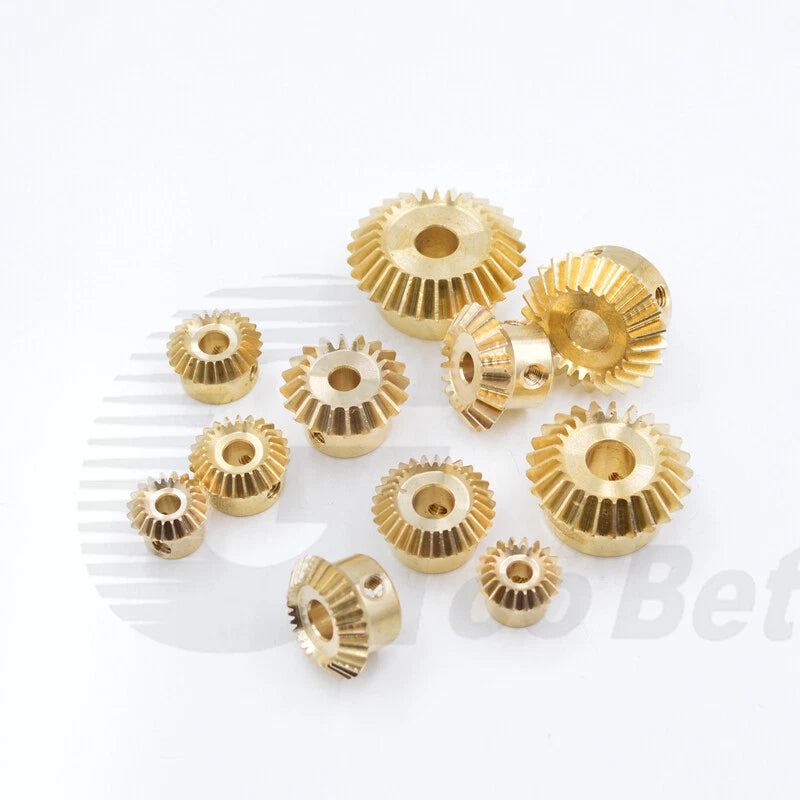 Mod 0.5/0.8/1/1.5 Bevel Gear Set Brass 1:1 Pairing 15/20/25/30 Tooth Miter Gear