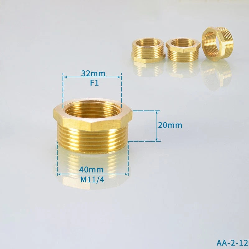BSP Hex Reducer Bushing — Female to Male Thread Hose Fitting Connector (1/4" to 2")