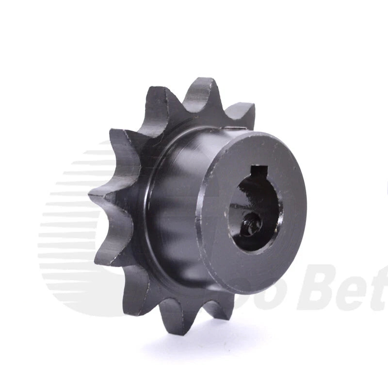 08B-1 1/2" Pitch Roller Chain Sprocket C45 Steel 10-20 Tooth 10-40mm Bore Black