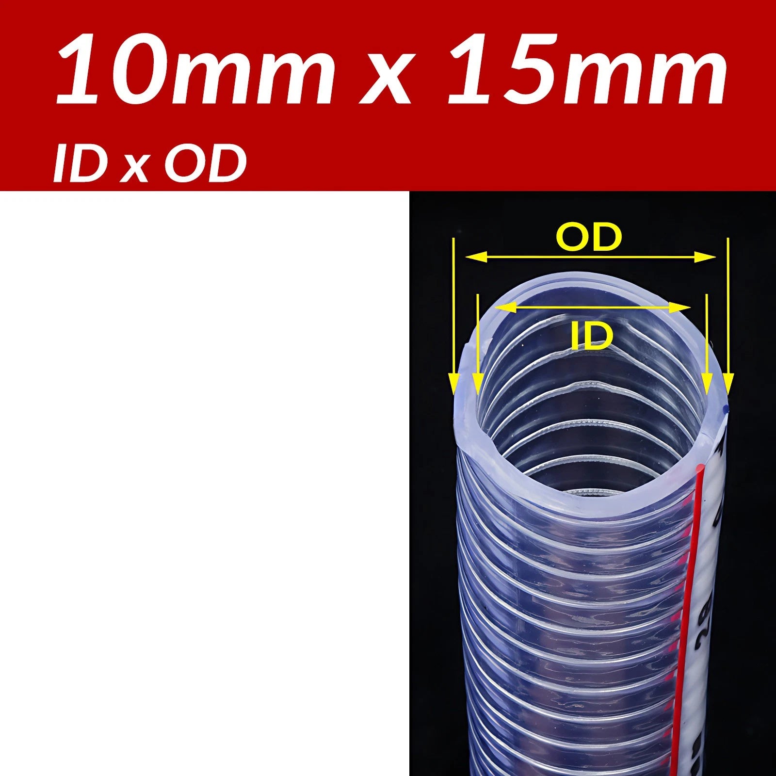 Clear Flexible Braided PVC Hose | ID 10–60mm | Oil & Water Tube Pipe